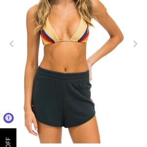 Aviator Nation Sweat BOLT STITCH LOUNGER SHORT - CHARCOAL Gray S